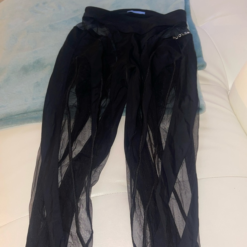 Mugler sheer panelled leggings worn one time